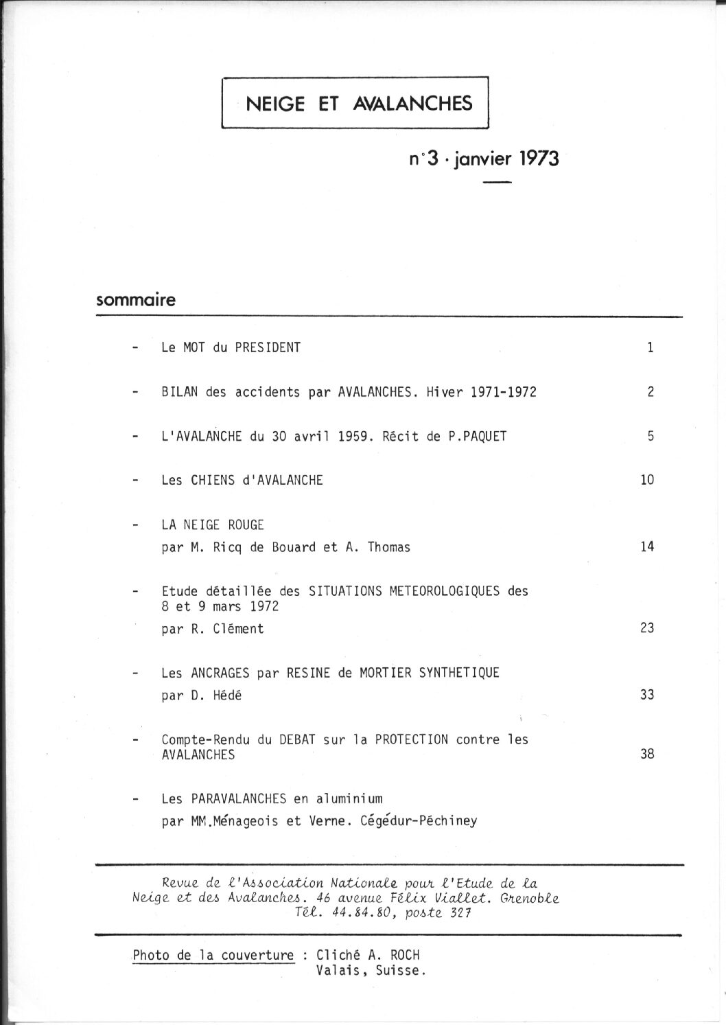 Revue numérique Neige & Avalanche n°003