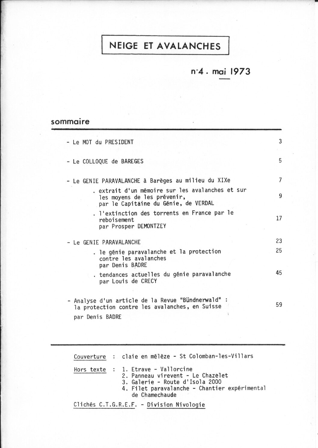 Revue numérique Neige & Avalanche n°004