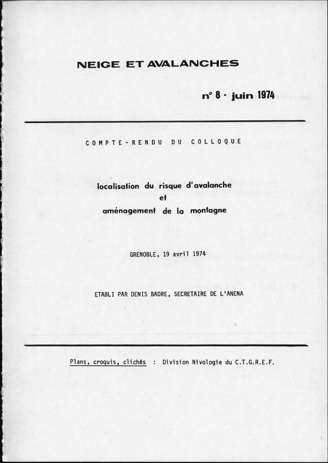 Revue numérique Neige & Avalanche n°008