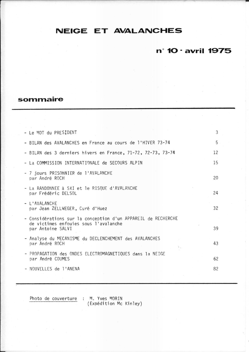 Revue numérique Neige & Avalanche n°010