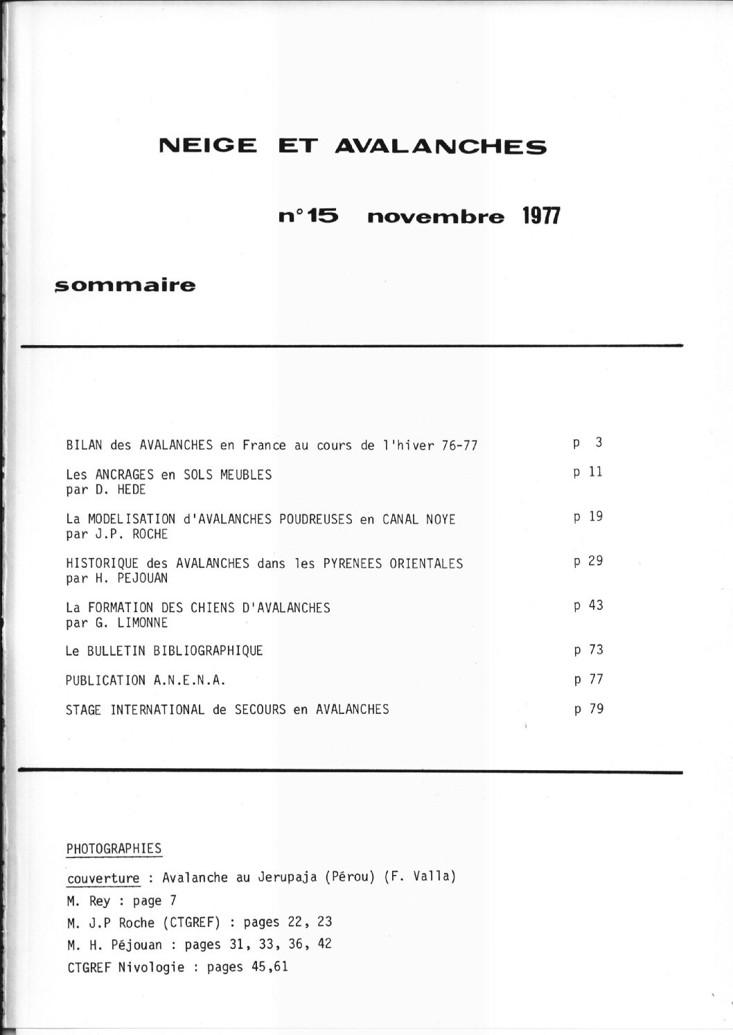 Revue numérique Neige & Avalanche n°015