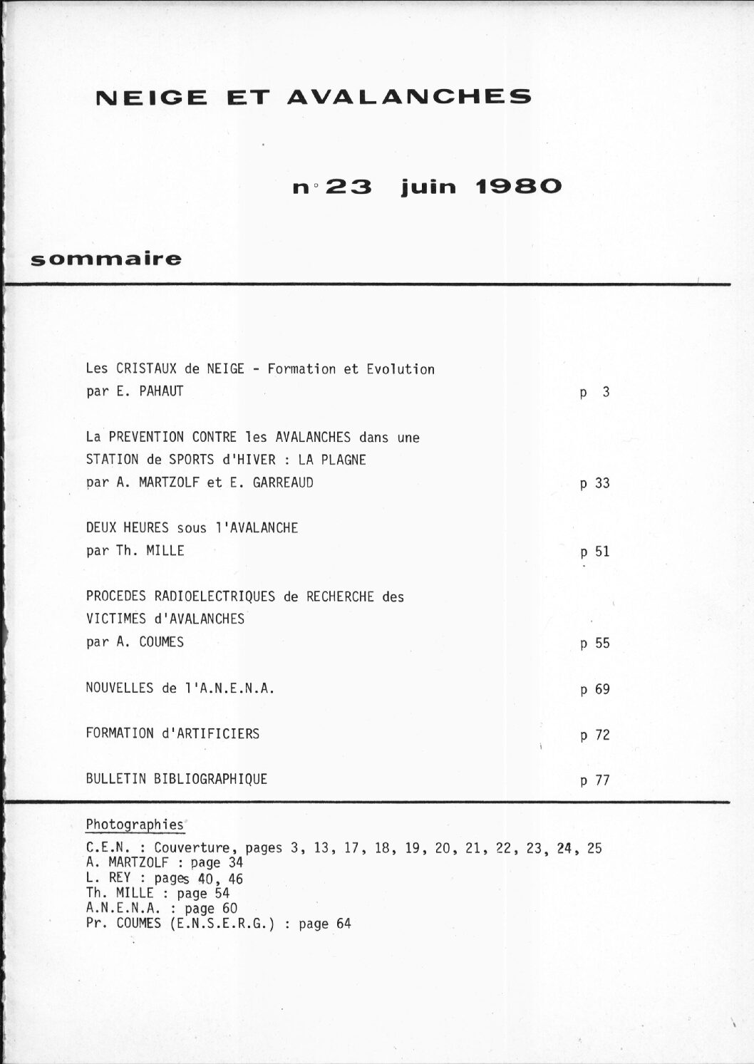 Revue numérique Neige & Avalanche n°023