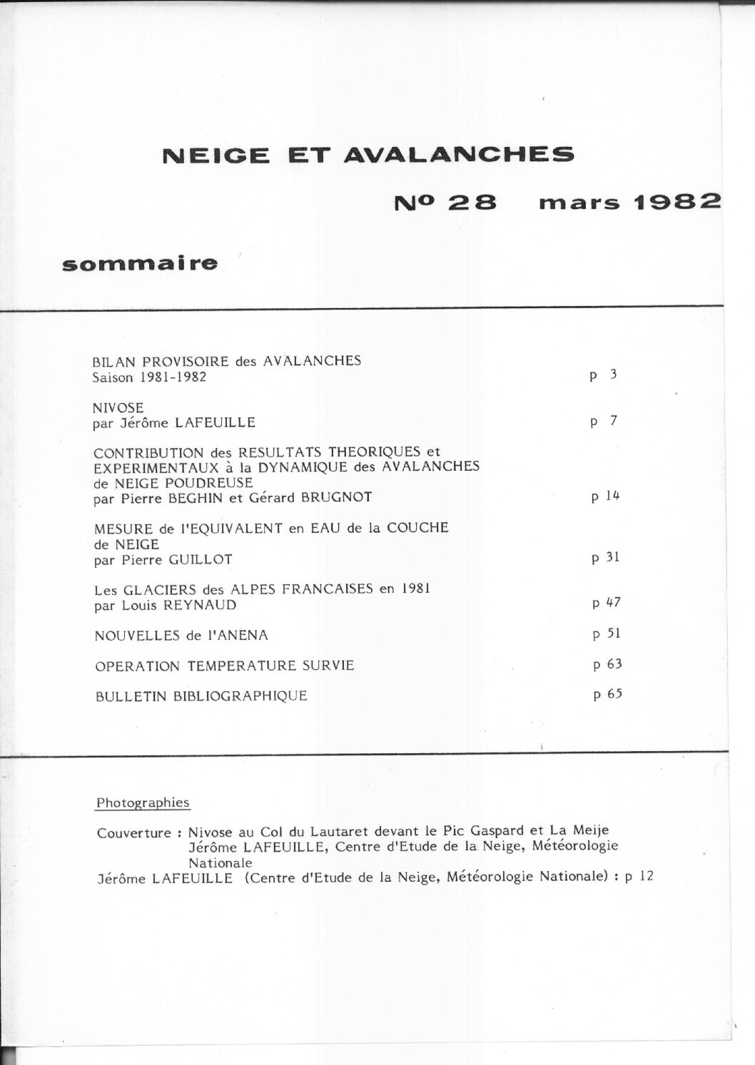 Revue numérique Neige & Avalanche n°028
