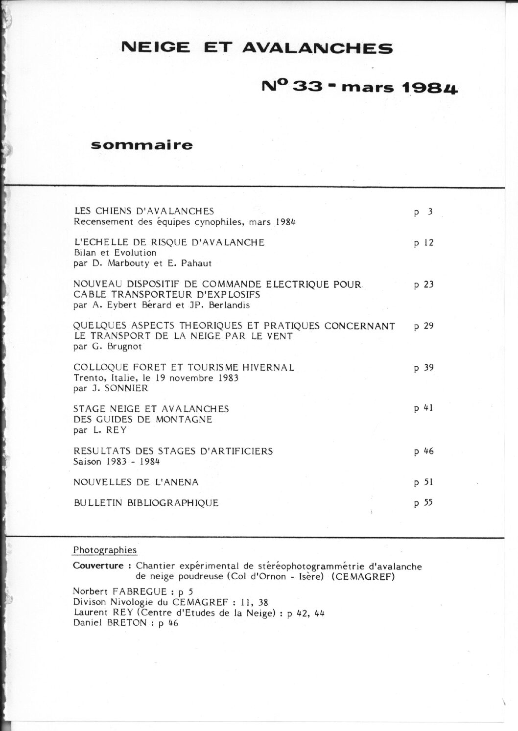 Revue numérique Neige & Avalanche n°033