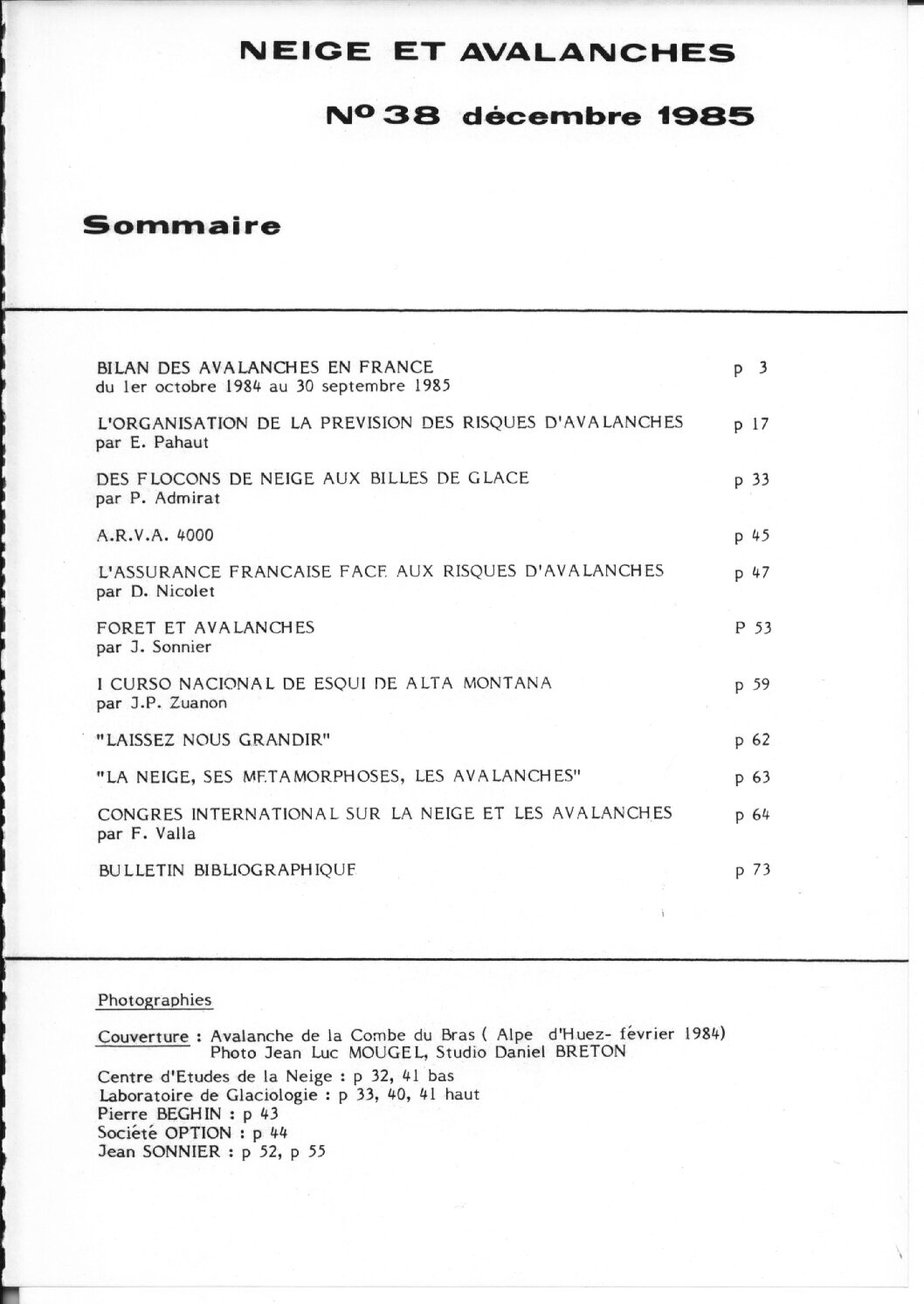Revue numérique Neige & Avalanche n°038