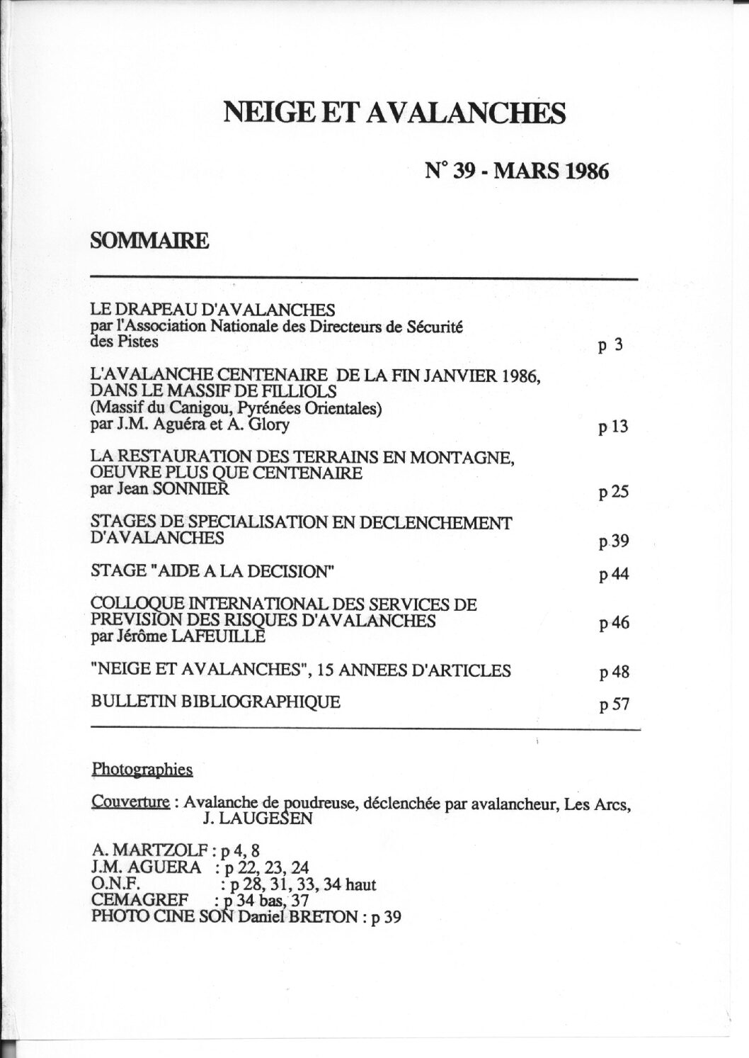 Revue numérique Neige & Avalanche n°039
