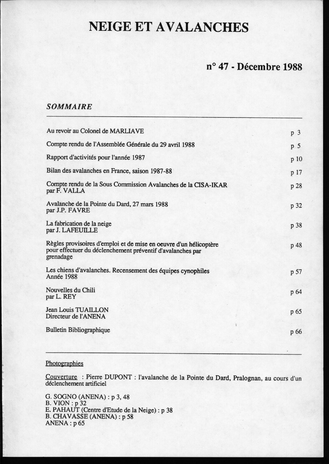 Revue numérique Neige & Avalanche n°047