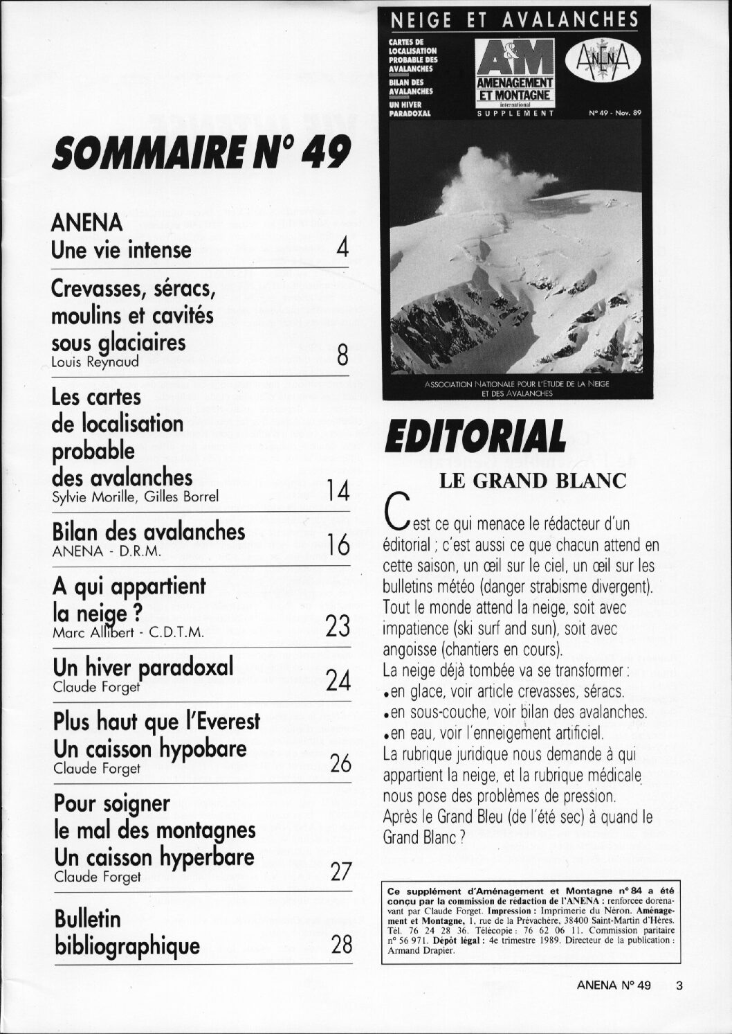 Revue numérique Neige & Avalanche n°049