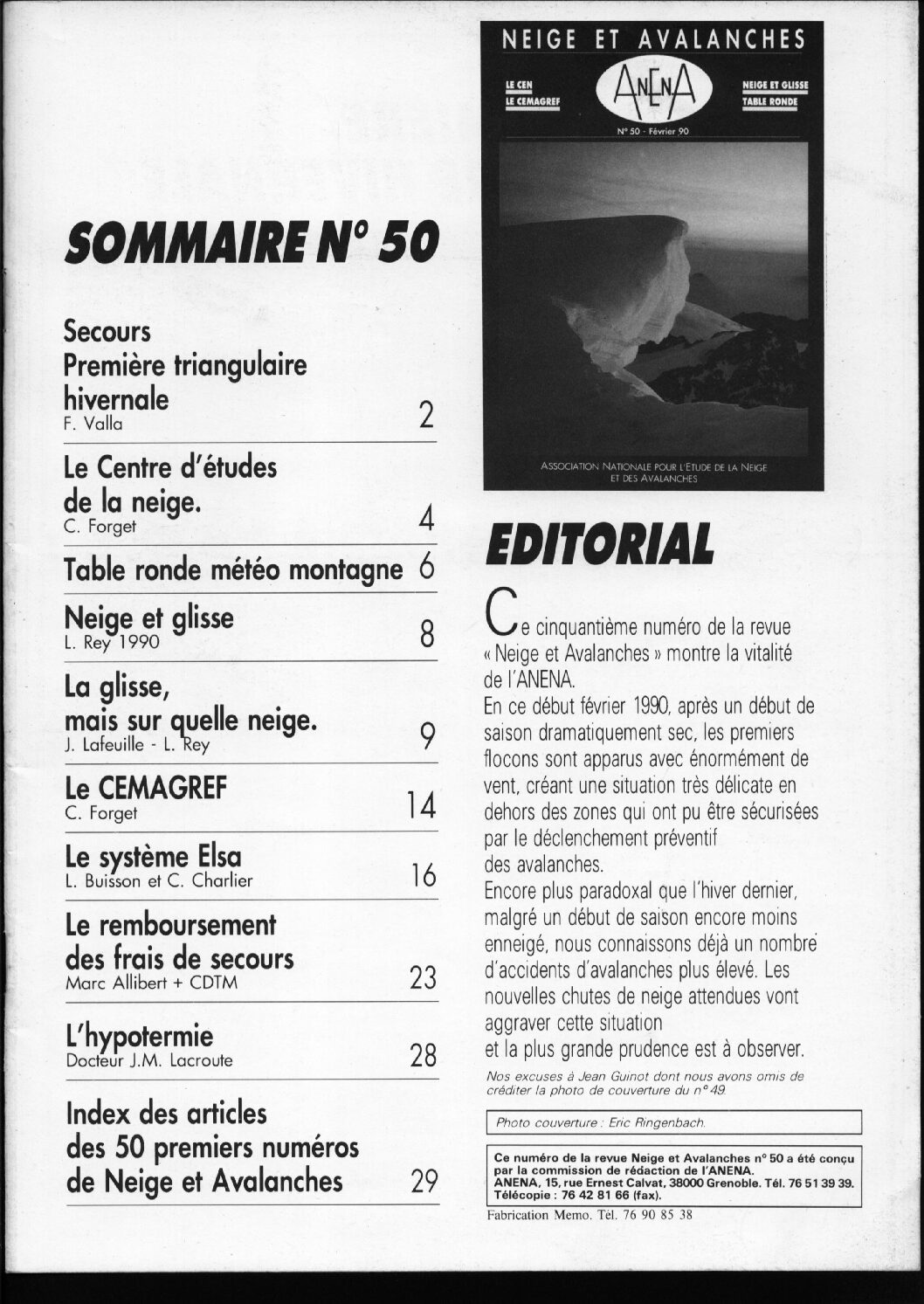 Revue numérique Neige & Avalanche n°050