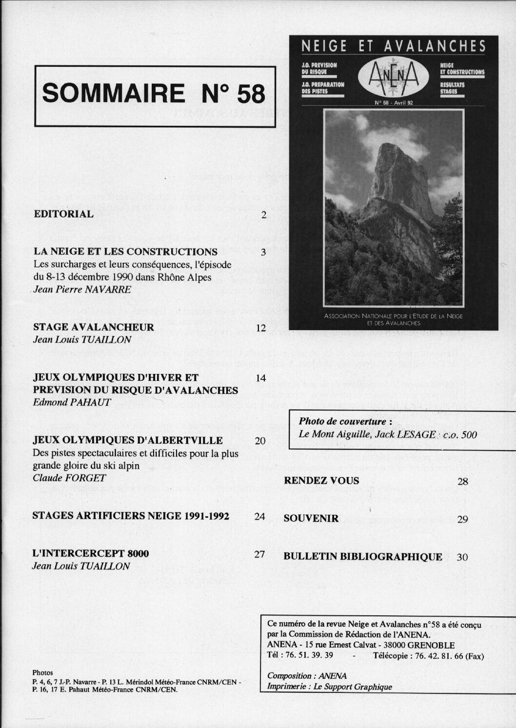 Revue numérique Neige & Avalanche n°058