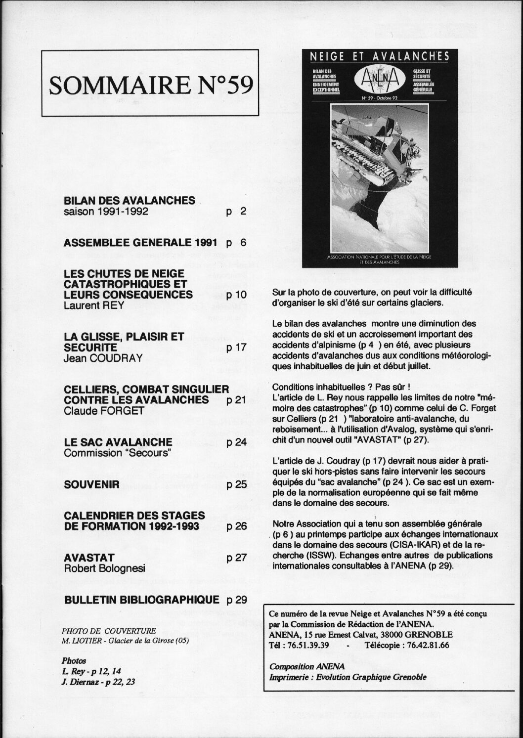 Revue numérique Neige & Avalanche n°059