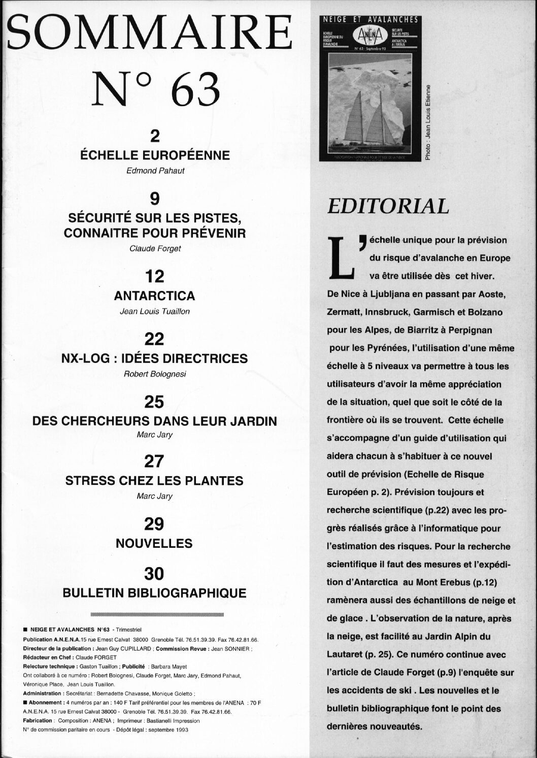 Revue numérique Neige & Avalanche n°063