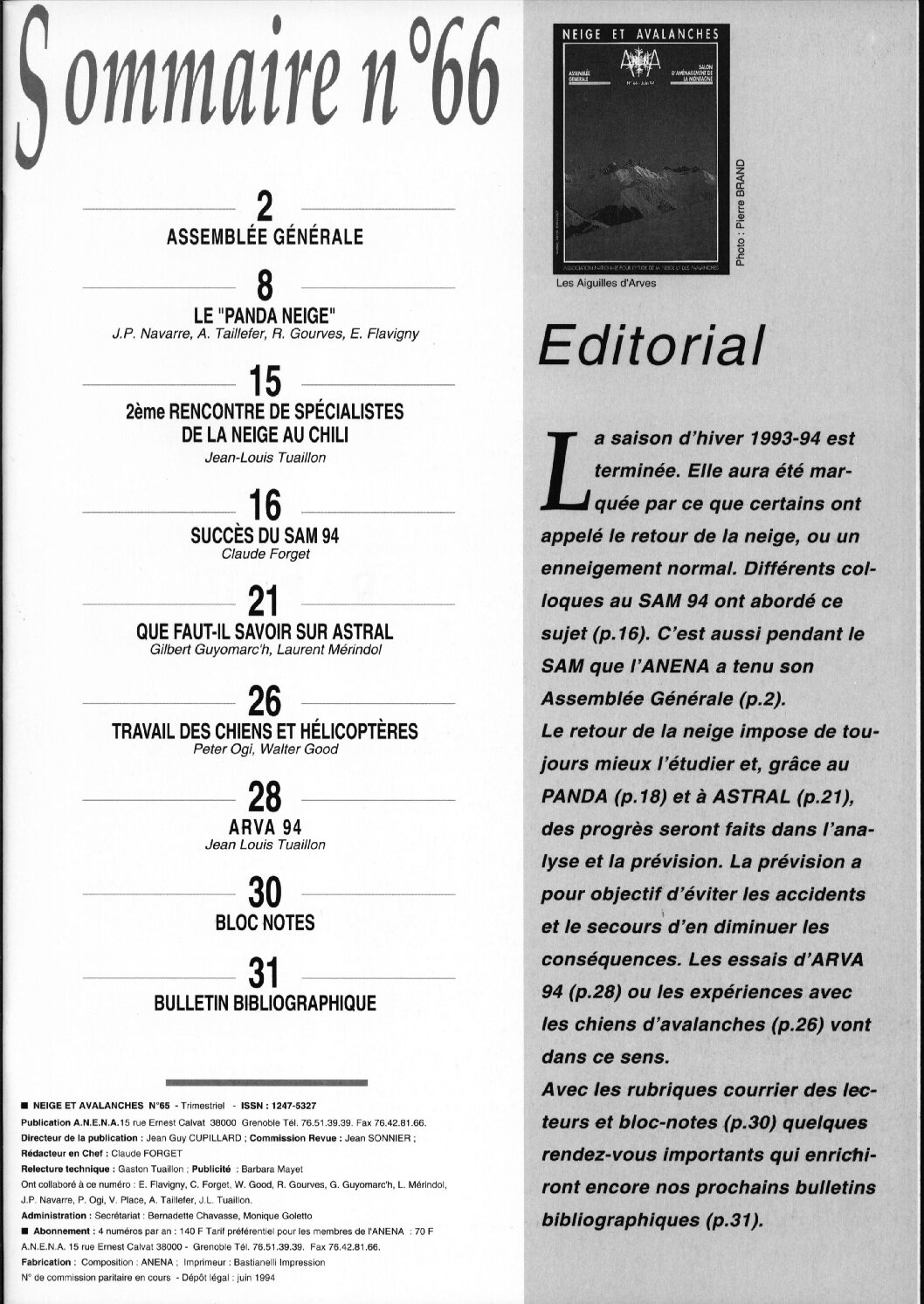 Revue numérique Neige & Avalanche n°066