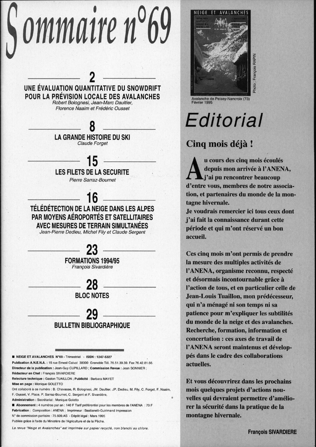 Revue numérique Neige & Avalanche n°069