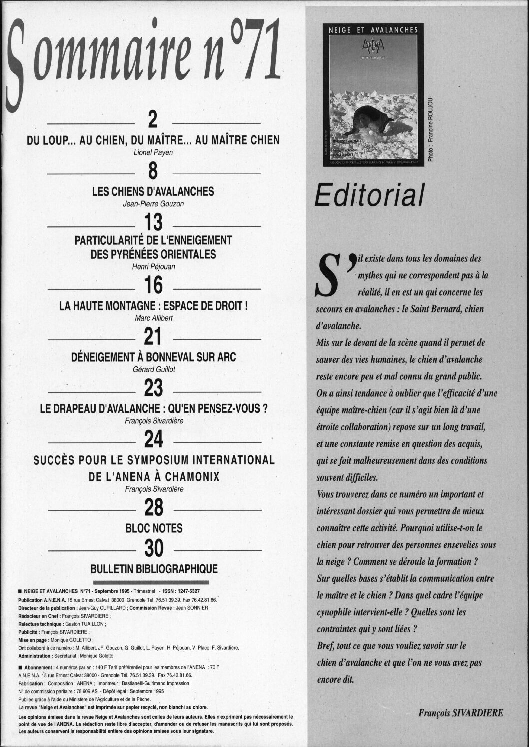 Revue numérique Neige & Avalanche n°071