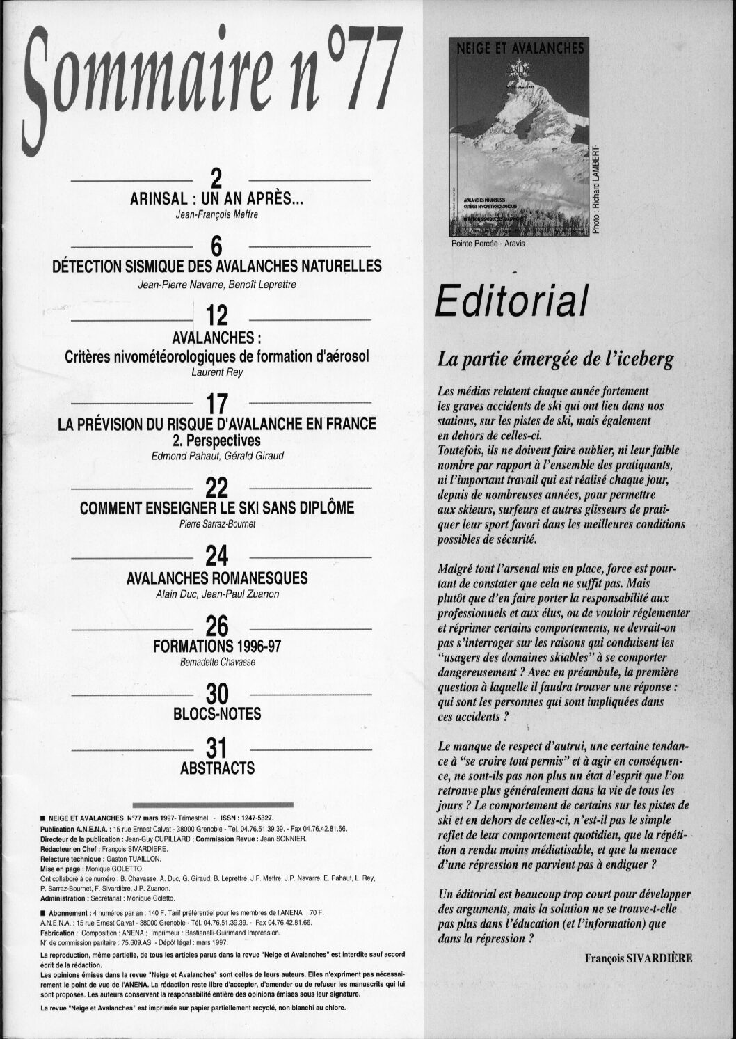 Revue numérique Neige & Avalanche n°077