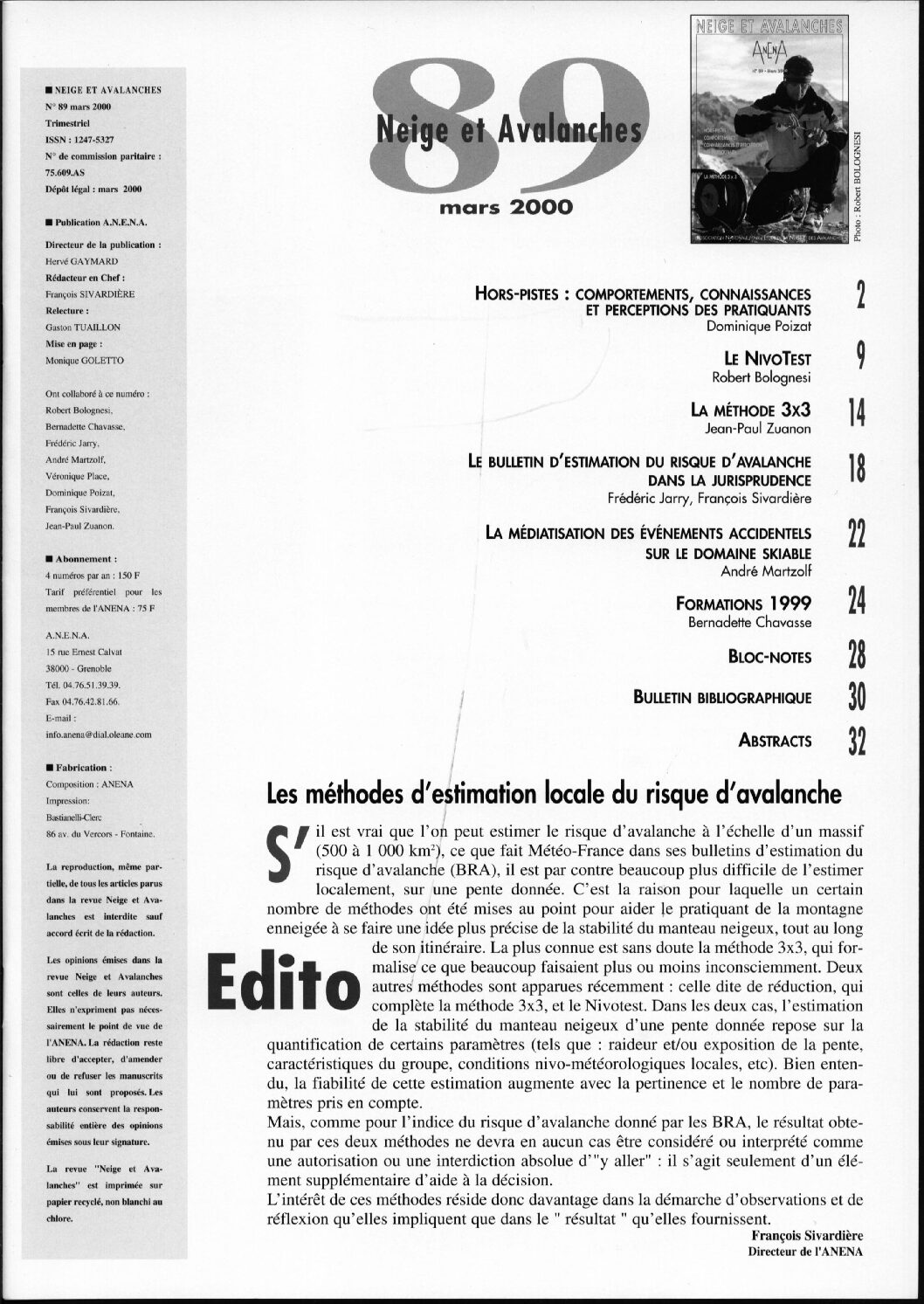 Revue numérique Neige & Avalanche n°089