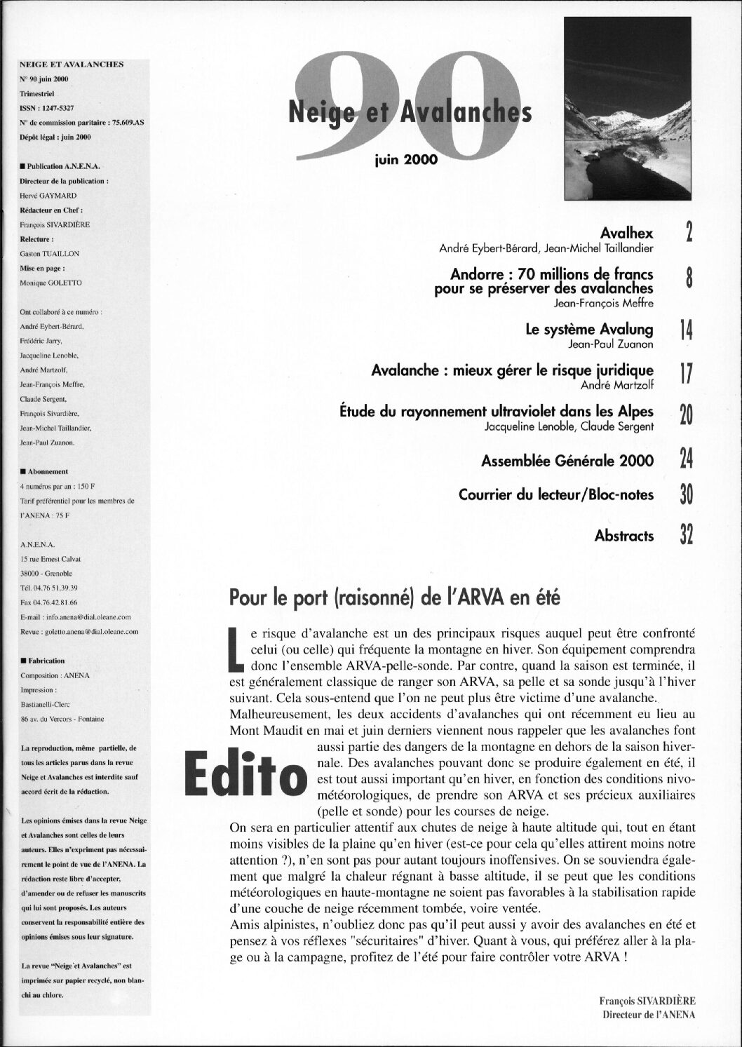 Revue numérique Neige & Avalanche n°090