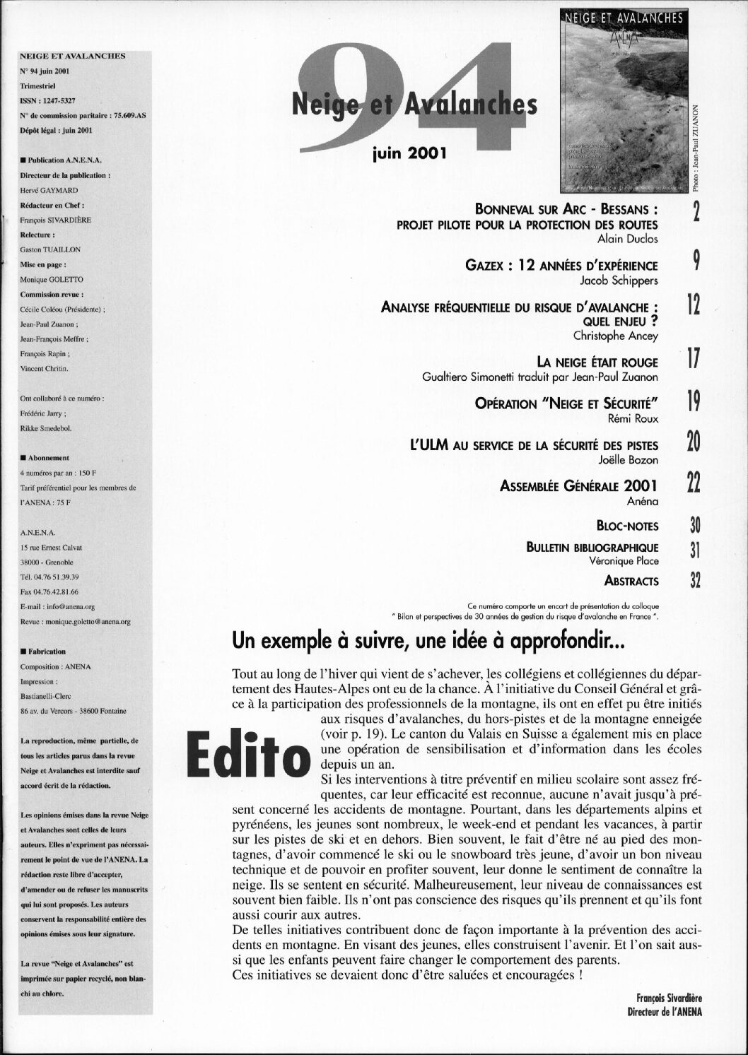 Revue numérique Neige & Avalanche n°094