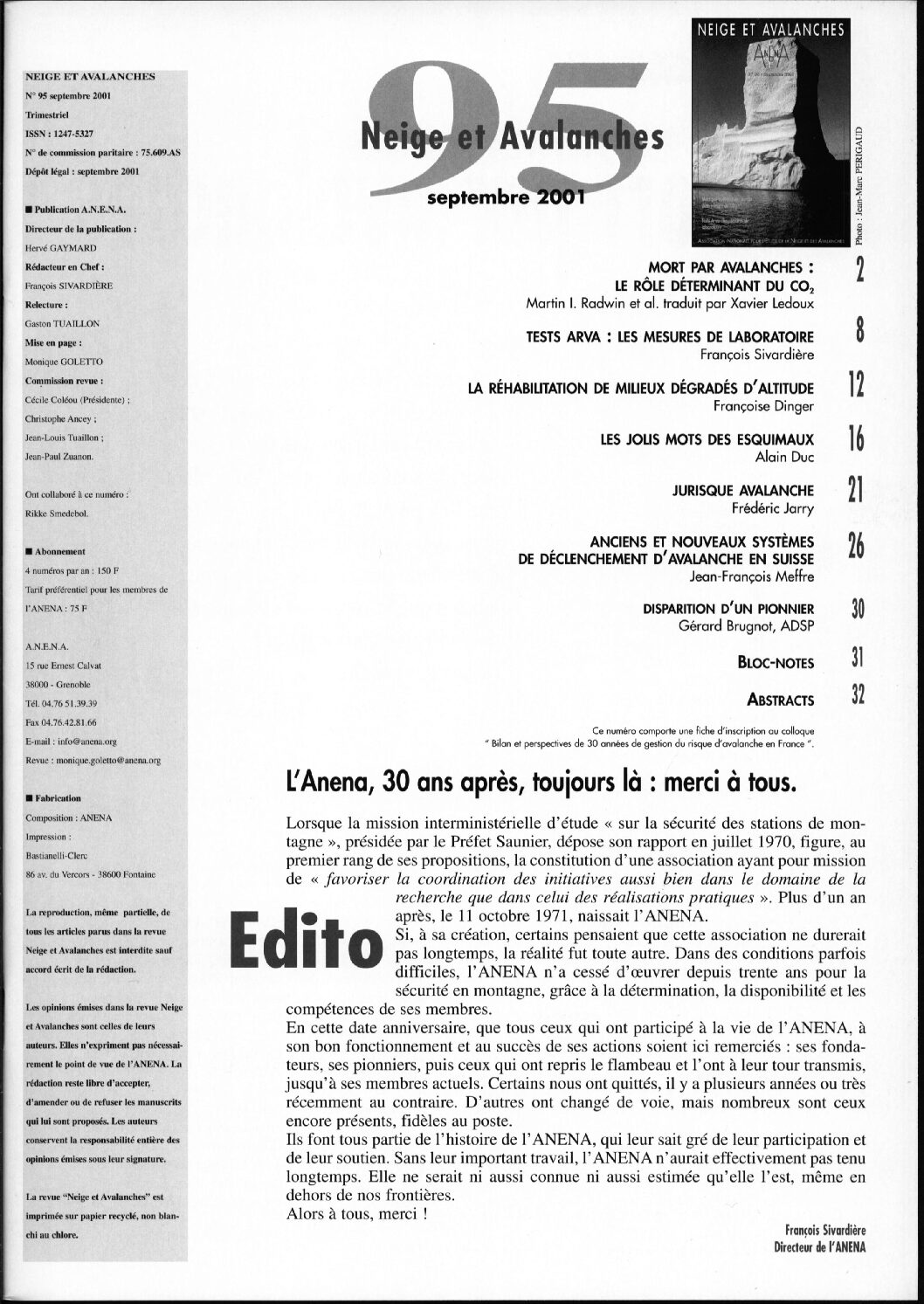 Revue numérique Neige & Avalanche n°095