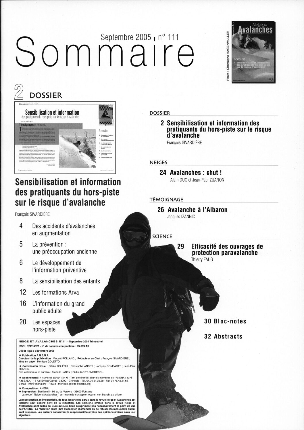 Revue numérique Neige & Avalanche n°111