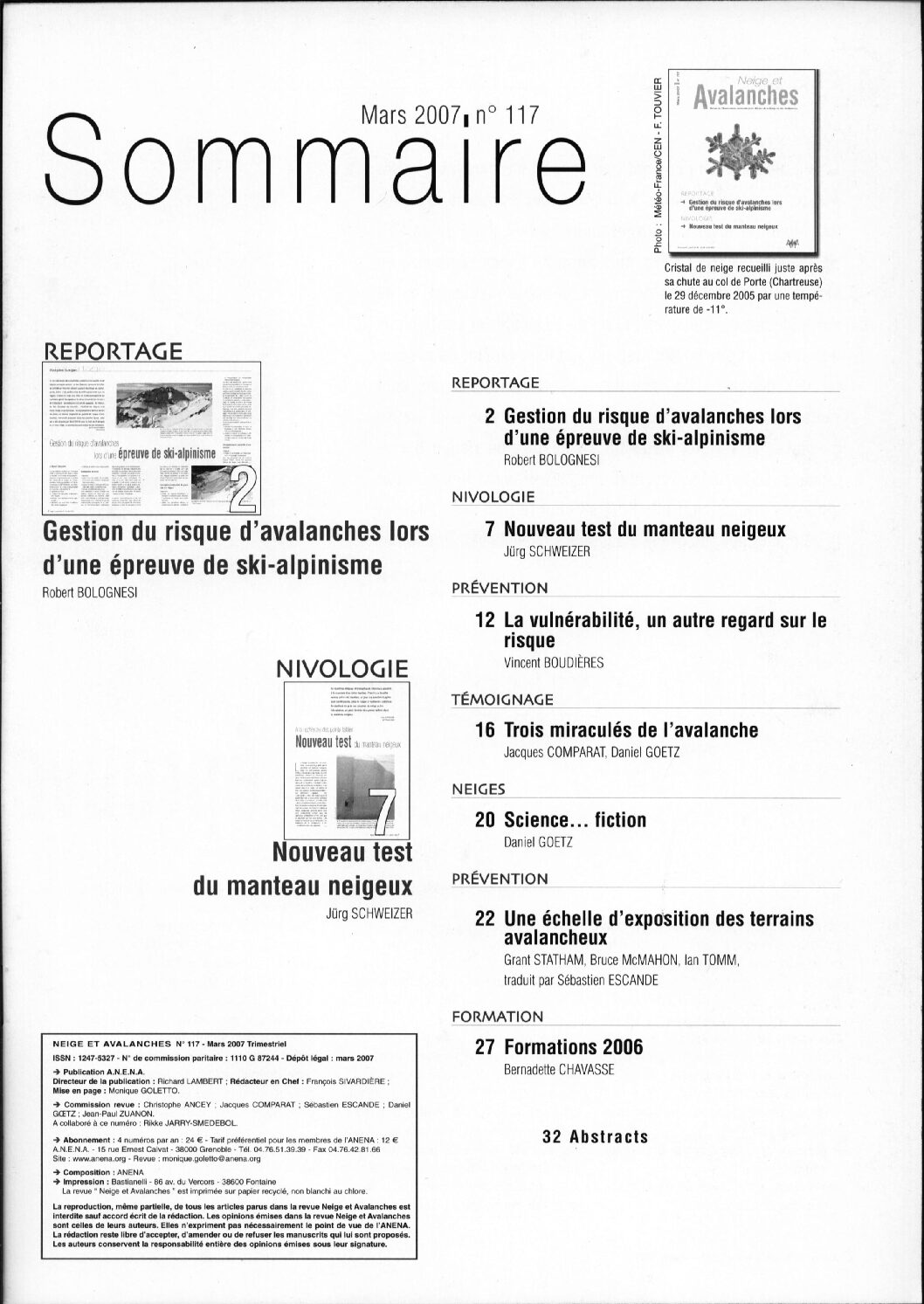 Revue numérique Neige & Avalanche n°117