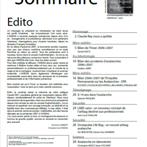 Revue numérique Neige & Avalanche n°119