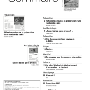 Revue numérique Neige & Avalanche n°121