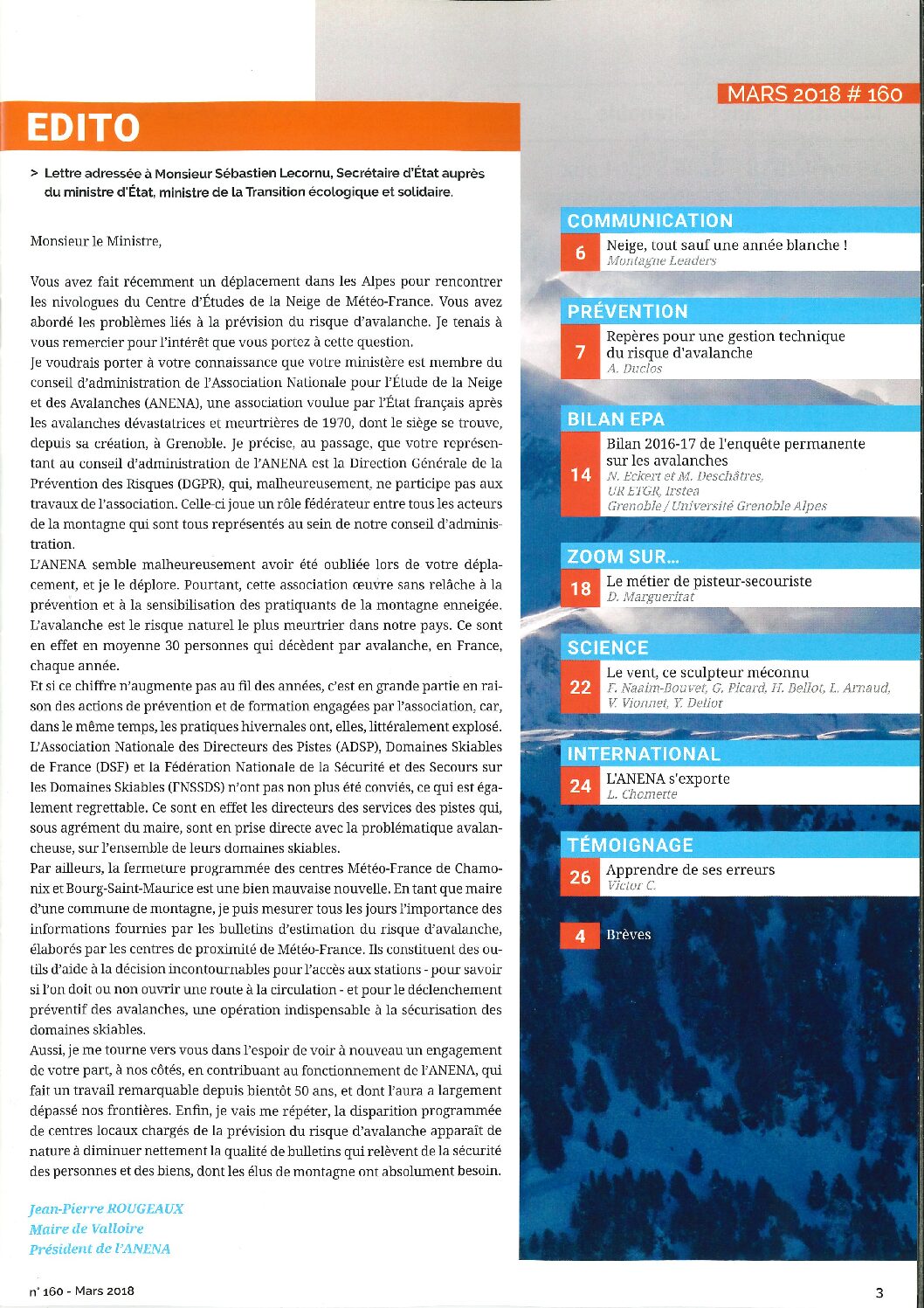 Revue numérique Neige & Avalanche n°160
