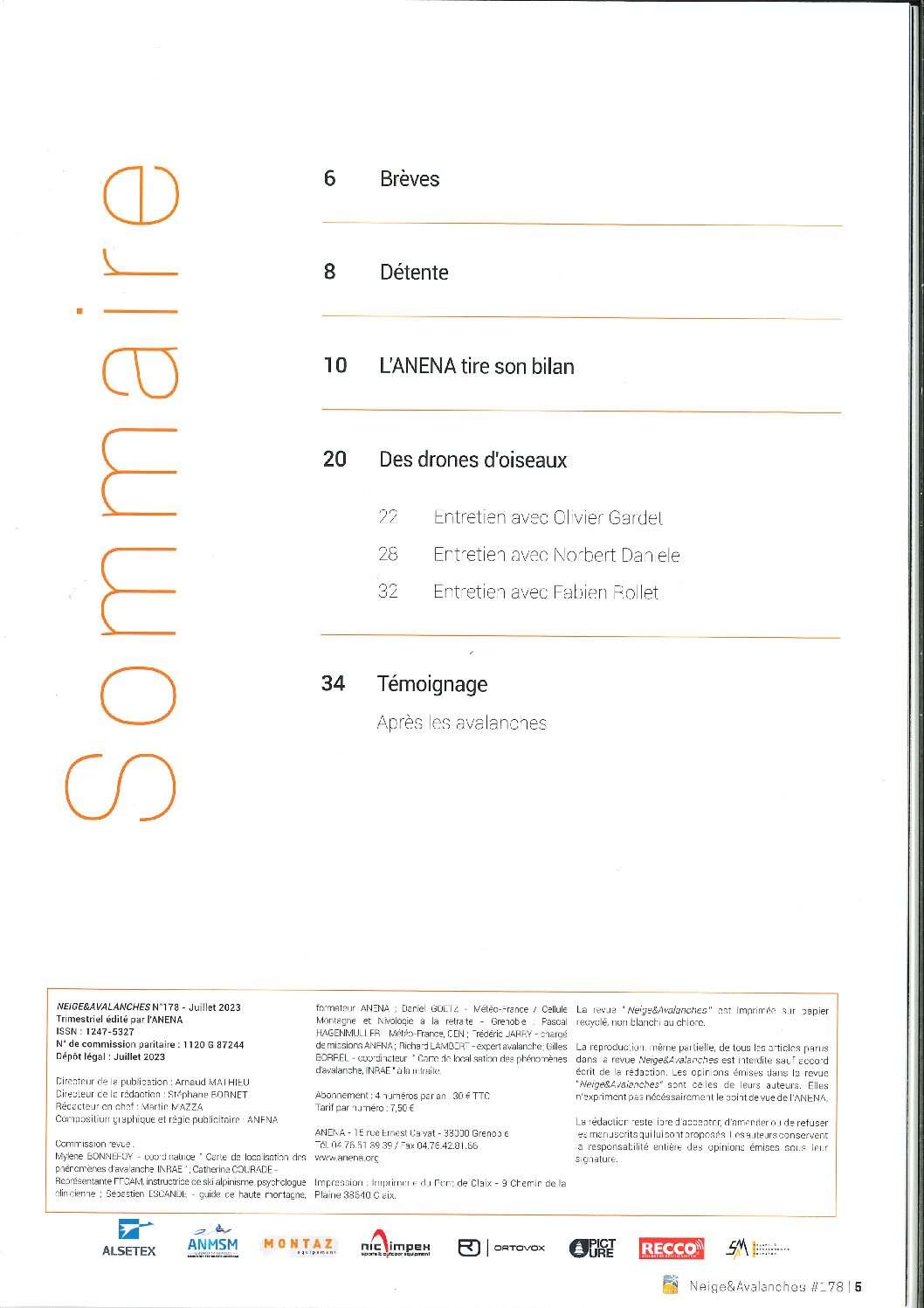 Revue numérique Neige & Avalanche n°178